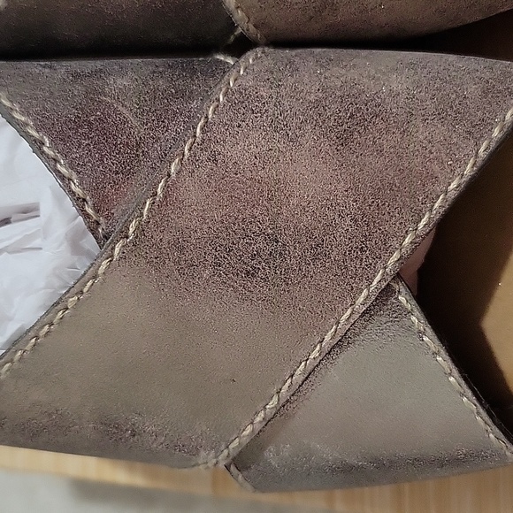 Fossil Maddox Wedge Heels sandals antique gold Sz 8.5 - Picture 2 of 5